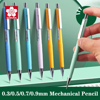 Механичен молив SAKURA Професионален молив за рисуване 0.3/0.5/0.7/0.9 мм Студентски english аксесоари за сладко училище