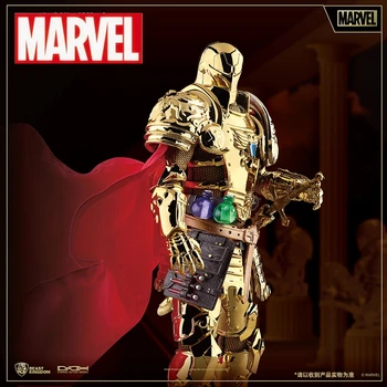 Средновековният рицар Marvel, Iron man, с галванично покритие злато, подходящ по цвят войници, подарък за рожден ден, декорация на масата, мъжки играчки