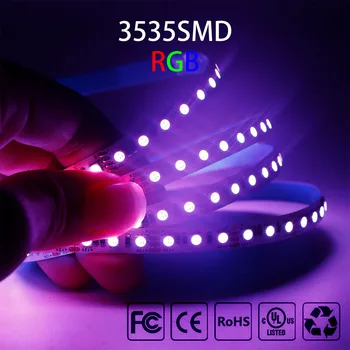 3535SMD RGB LED Strip Light 8 мм ПХБ Ширина 120 Светодиода/m Цвят Замяна Гъвкава Led Лента IP30 За Домашен интериор KTV Bar DC12V/24V