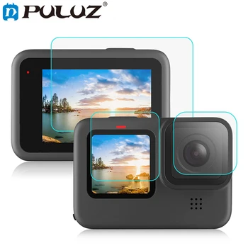 PULUZ За GoPro HERO12 Черен Обектив + LCD Дисплей Филм От Закалено Стъкло За GoPro 12 11 10 Черен Аксесоар За Защита на Екрана на Камерата