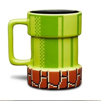 Чаша за слюней от тръба Super Mario, Творчески карикатура Марио, Чаша за канализация, чашата за Кафе, Керамични Аниме, Периферна чаша за вода, Държач за химикалки