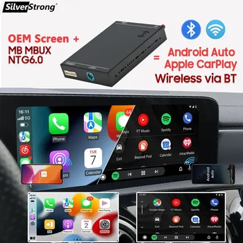 SilverStrong Безжичен CarPlay за Mercedes NTG6.0 Android Авто W118 A180 A200 A45 A63 GLA CLA W176 B200 B180 W117 W213 W206 W222