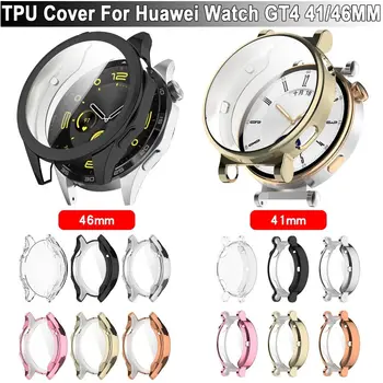 Мек Калъф от TPU За Huawei Watch GT 4 41/46 мм С Пълно Покритие Защитно Фолио За Екрана, работа на смени Защитната Обвивка, Каишка За Часовници, Аксесоари