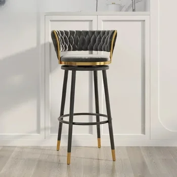Луксозен, въртящ се бар стол за касата, Модерен тоалетка, Минималистичная мебели за интернет-знаменитост в скандинавски стил