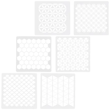 Модел стенописи Геометрични шаблони за стена изкуство Дъска за шаблони за спрей боя Бял шаблон за изготвяне на домашни ЛЮБИМЦИ Геометричен