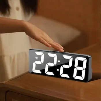 Най-Новите цифрови електронни часовници, нови, с дисплей на температурата, преносими настолни часовници, 12/24 часа, led алармата за спални