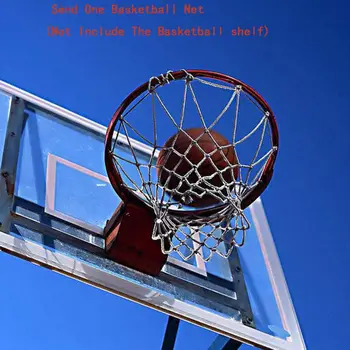 Обръч Подходящ за Найлон Баскетболна мрежа Мрежести Net стандартен размер Здрав Нарежете на