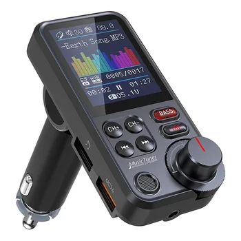 BT93 Автомобилното Безжично Bluetooth-Радио, FM трансмитер, MP3 Плеър, Аудио Зареждане, хендсфри, Регулируем Бас, Висок / Нисък MP3 Еквалайзер