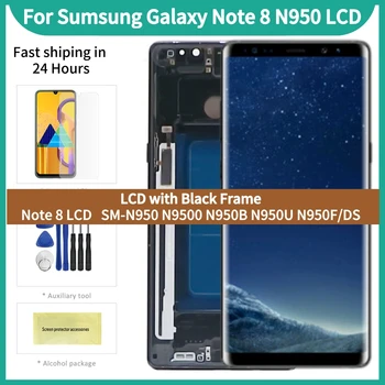 Amoled-екран за Samsung Galaxy Note 8 /sm-n950 n950f n975u, сензорен LCD дисплей, дигитайзер в събирането на