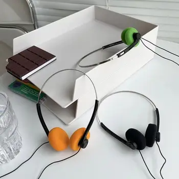 1 бр. Леки Регулируеми Класически слушалки пури в ограничени бройки на 80-те години за лаптоп Walkman Music MP3, Модерни Преносими Опънат Малки Слушалки