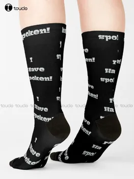 Аз казах! Дизайн на Чорапи, Дълги Чорапи Мультяшные Удобни Чорапи За най-Добрите Момичета Улични Спортни Чорапи За Скейтборд с Дигитален Печат 360 ° Harajuku