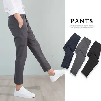 Мъжки свободни панталони за официални костюми за почивка, бизнес дизайн, памук, висококачествен Директен засаждане, мъжки панталон, мъжки ежедневни панталони E53