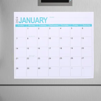 Календар на сухо изтриване на хладилника Декор на повърхността на хладилника Магнитна Стираемая Бележка за Бяла Дъска Месечен Планер Стикер върху дъска