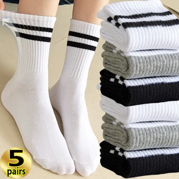 5/1 отношение на женските зимни топли чорапи Есенно-зимни чорапи в японски стил, тънки обикновена чорапи в стил чистота дължина до средата на прасците