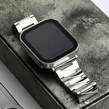 Прост каишка-гривна за Apple Watch Серия 7 Band SE 6 5 4 45 мм 41 мм 40 мм 44 мм, Метални Въжета за часа iWatch 3 42 мм 38 мм