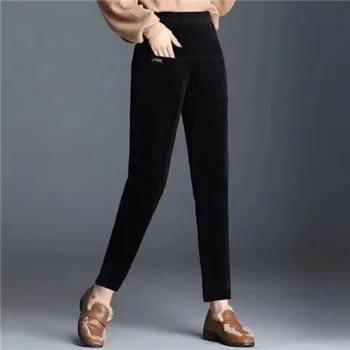 Есенно-зимни дамски Новите модни Елегантни, ежедневни панталони в клетка с висока талия в западен стил, комфортни, популярни панталони за крайградски пътувания Y2K