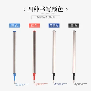 50ШТ Директен метална неутрална дръжка за зареждане 0,7 мм, универсална химикалка писалка за зареждане на учителите червена и синя вода