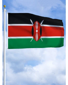 60 × 90 90x150 120 × 180 СМ Флаг с емблемата на Кения, гоблен-банер с принтом от полиестер за декор