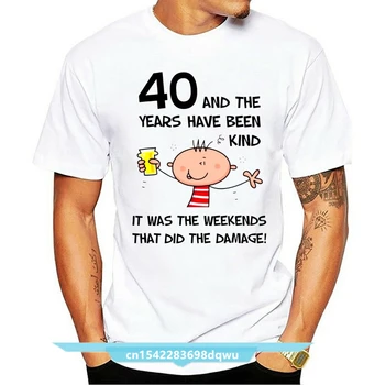 The Years Have Been Kind Мъжка тениска с подарък за 40-та годишнина - Подарък 2021 на Модната марка, Мъжки блузи, Градинска дрехи, Фланелка