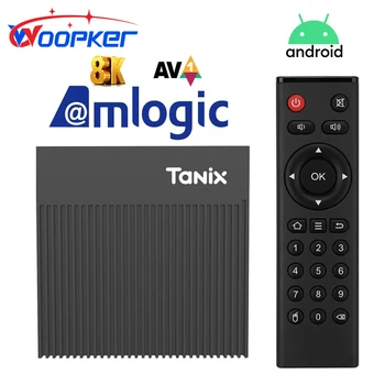 Woopker Tv Box Tanix X4 Smart Home Tv Set Top Box Двойна Wifi 100M 8K мултимедиен плейър на Тв-приемник Android 11 Usb3.0 Bt4.2