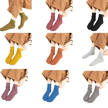Женски пухкави чорапи Зимни чорапи-Меки удобни чехли с топъл Чорапи