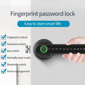 TTlock Smart Fingerprint Password Автоматично Заключване на вратите Bluetooth Lock Handle Поддръжка на приложения за Дистанционно Управление на Работата С TTlock Портал G2