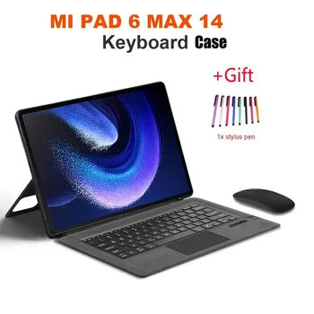 Калъф за безжична клавиатура за Xiaomi Pad 6 Max 14 Smart Touch Tablet Калъфи за клавиатура с мишката за MI PAD 6 MAX 14 