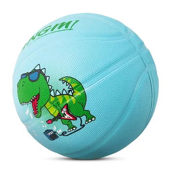 Гумена баскетболна топка с динозавром Kuangmi, Размер 4 # 5 #, Противоскользящий игра топката с висок отскок, спортни стоки, топка за деца