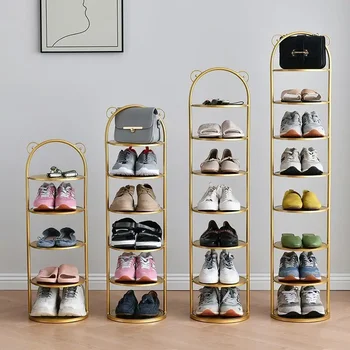 Стелажи за обувки Прости шкафове за обувки, на прага, экономящие място в дома многослойном шкаф за обувки, Тясна стойка за обувки