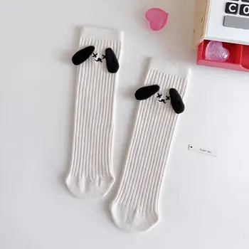 Чорапи с 3D Декор във формата на Кучешки Уши, Топли и Уютни Зимни Чорапогащи за момичета с 3D Декор във формата на Кучешки Уши, Мини Еластични Средна Дължина на Есен