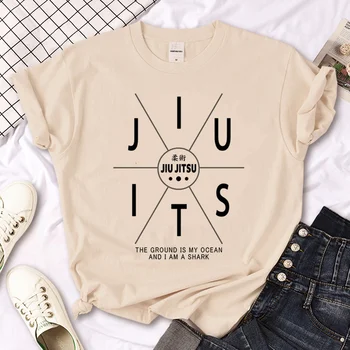 Тениски За джу-джицу, дамски градинска облекло, тениски, дамски забавно графична облекло