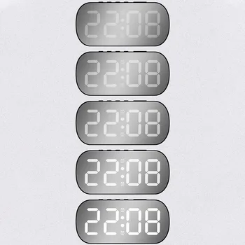 Алармата Дигитален будилник led аларма с възможност за превключване на 12/24 часа 5 нива на яркост ABS Пластмаса се Регулира