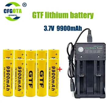 3,7 В 9900 mah Акумулаторна батерия за led светкавица 18650 батерия на Едро + USB зарядно + Безплатна доставка