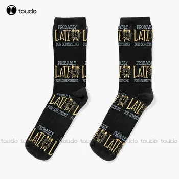 Нови, най-вероятно, закъснели За нещо Чорапи Тънки Чорапи Мъжки Персонализирани Чорапи за възрастни Унисекс Популярни Подаръци