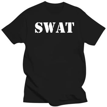 SWAT Забавно мъжки ежедневни модни свободна тениска с къс ръкав за мъже проста тениска с надпис clothing cool boy