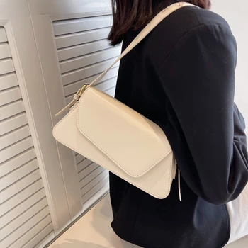 Малка чанта през рамо от изкуствена кожа с нередовни капак, модни летни офис дамски чанти за жени, чанта на рамото, странична чанта