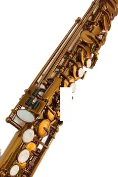 Класически кафе златен Марк VI модел Си бемол сопран-саксофон в ностальгическом стил професионален звук на саксофон сопрано джаз инструмент