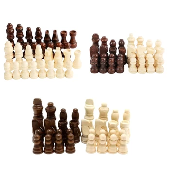 32 бр Дървени фигури Международен турнир фигури на Шахматни фигурки