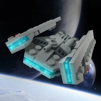 Gobricks MOC Space Movies The Fondor Fighters Набор от Градивни Блокове на Универсален Космически Кораб сам Образователни Тухлени Играчки за детски Подарък