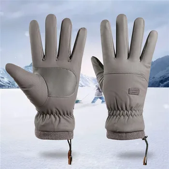 Зимните ски ръкавици със защита от замръзване до -20 градуса, мъжки ветроупорен Непромокаеми ръкавици, запазването на топлина, ръкавици със сензорен екран, мини Меки пухени ръкавици