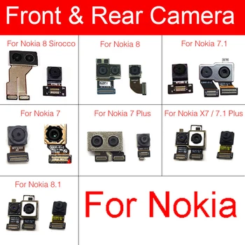 Модел на предната и Задната камера За Nokia 7 7,1x7,8,1 8 Sirocco Plus Малка Камера + Основната Голяма Камера Гъвкав Кабел, Резервни Части