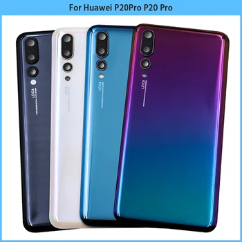 Новост За Huawei P20 pro P20Pro Задния Капак на отделението за батерията Задната Врата 3D Стъклен Панел на Корпуса P20 Калъф С Подмяна на Обектива на Камерата