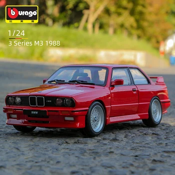 Bburago 1:24 BMW M3 E30 1988 3 Серия Суперавтомобил Легкосплавный Автомобил Статични Модели Автомобили, Произведени по поръчка, Миниатюрни Подбрани Играчки