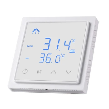 Умен термостат MH-1828 16A Регулатор на температурата на топлия пол с led сензорен екран 85-265 В Управление на електрическо отопление