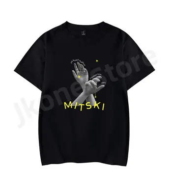 Тениска Mitski Miyawaki Hands Албум на Турне Мърч Дамски Мъжки Модни и Ежедневни Тениска с къс ръкав Градинска Облекло