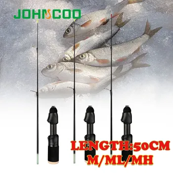 JOHNCOO 50cm Подледная Прът M/ML/MH Power Mini Преносима Телескопичен Прът За Риболов Риболов, Риболовни принадлежности