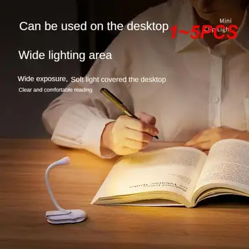 1 ~ 5ШТ 2023 Нов Мини-led нощна светлина за книги със защита за очите, регулируем настолна лампа, за да се учат, акумулаторна за спални за пътуване