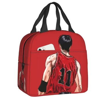 Баскетбол аниме е Фасулска работа обяд чанта за училище водоустойчив топлинна изолиран охладител за пикник кутия за обяд на децата дамски чанти