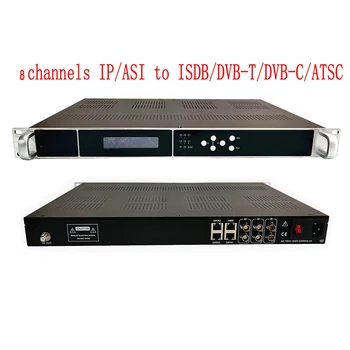 8-канален IP радиочестотни ASI-радиочестотни интерфейс кабелна телевизия DVB-T, ATSC ISDBT DVB-C IP-модулатор asi-модулатор