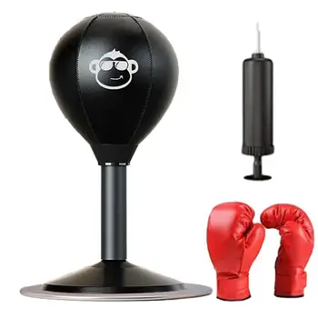 Настолна, светът бокс круша С вендузи, Надуваем боксовия топка за облекчаване на стреса, спортно оборудване за muay-thai упражнения.